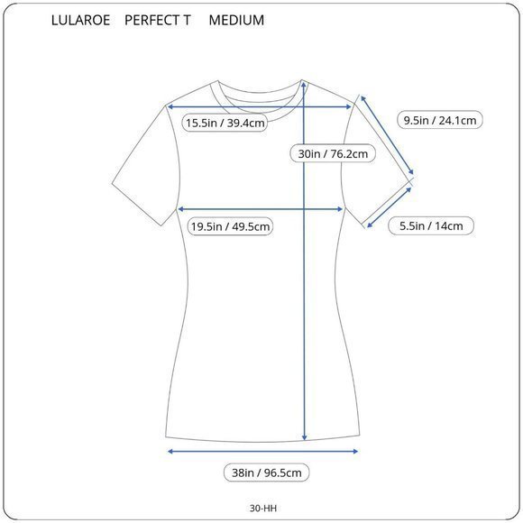 LuLaRoe Perfect T Tee T-Shirt Shirt Tunic Blue Pink Green M Medium - Picture 3 of 12